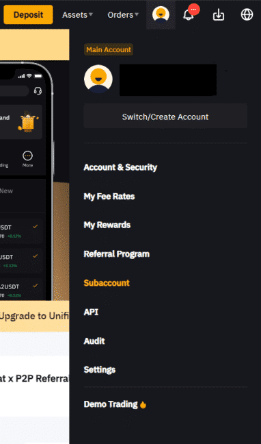 如何在 Crypto Hopper 上连接到 Bybit 1 为 Crpytohopper 交易机器人创建 Bybit 子账户