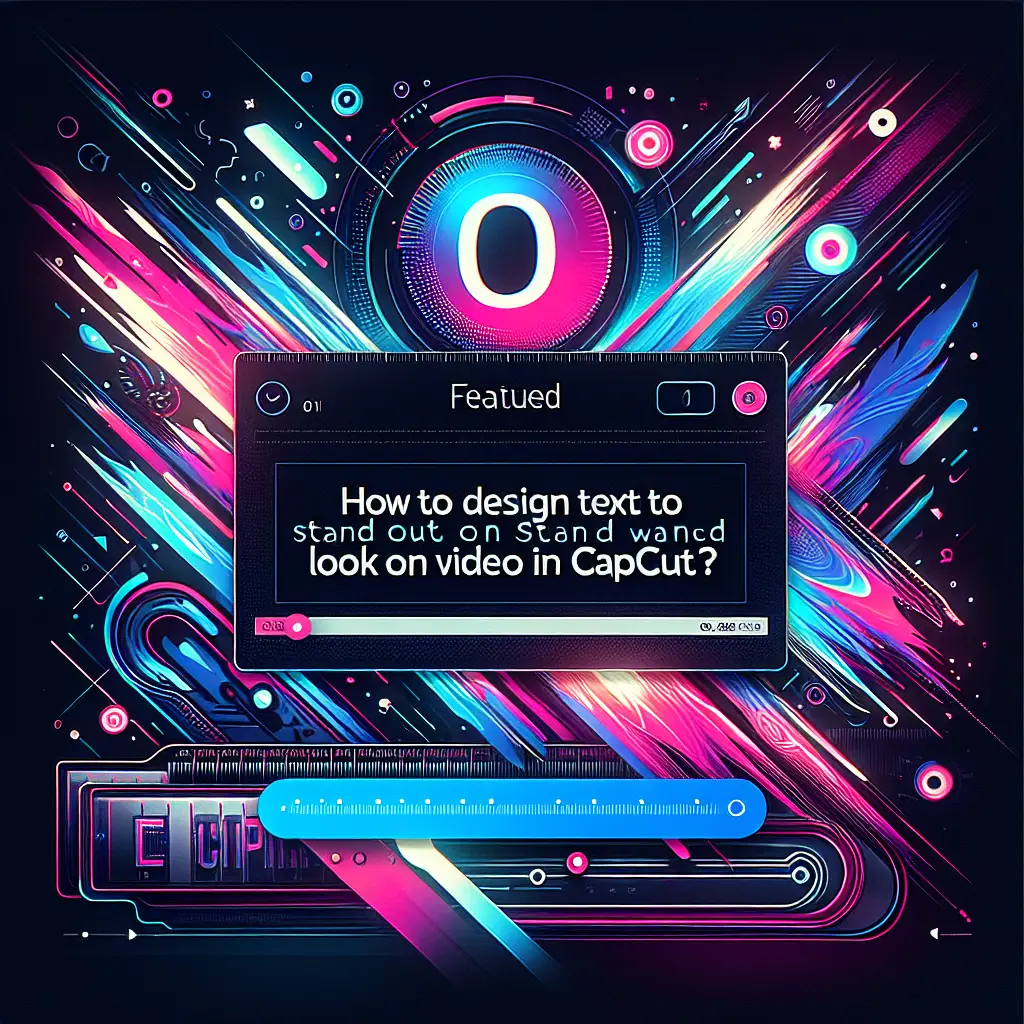 How do you design the text so that it stands out and looks cool on the video in CapCut?