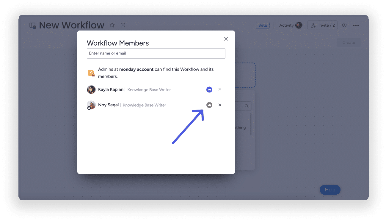 用于管理访问权限的 Monday Workflows 的不同级别权限 3 22.png
