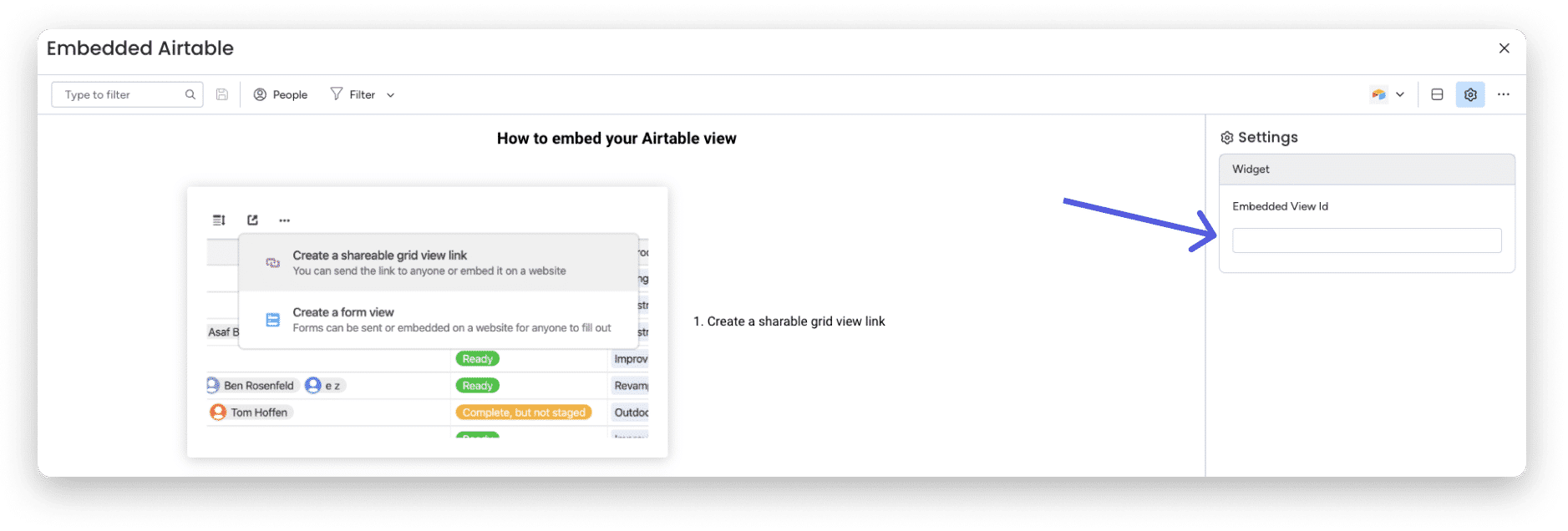 Airtable Embedded View and Widget: How to integrate and work 9 Group 63 (41).png