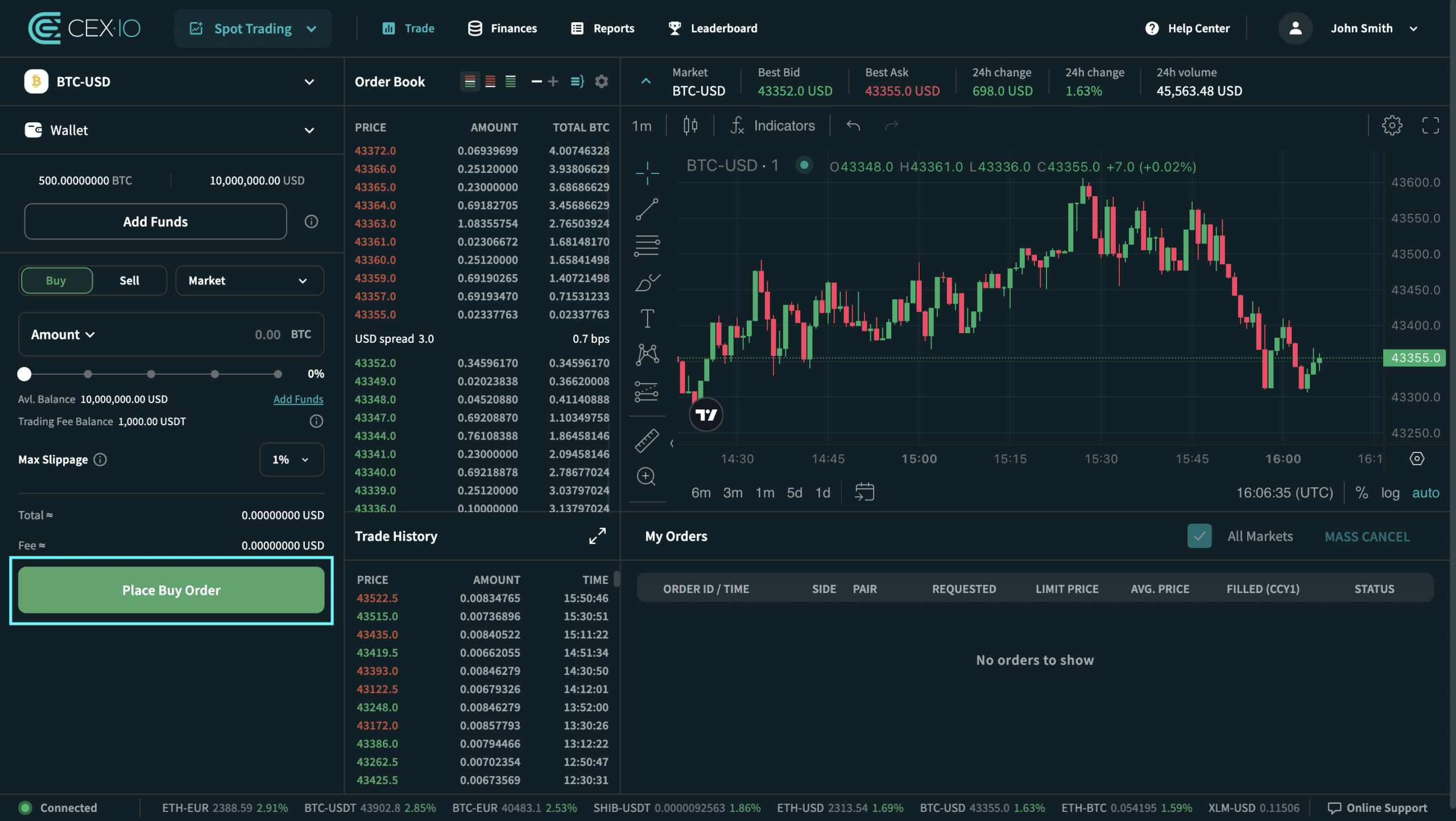 Как обнаружить сделку на криптобирже CEX.IO: обзор торговой страницы и размещение нового ордера 9 Как обнаружить сделку на криптобирже CEX.IO: обзор торговой страницы и размещение нового ордера