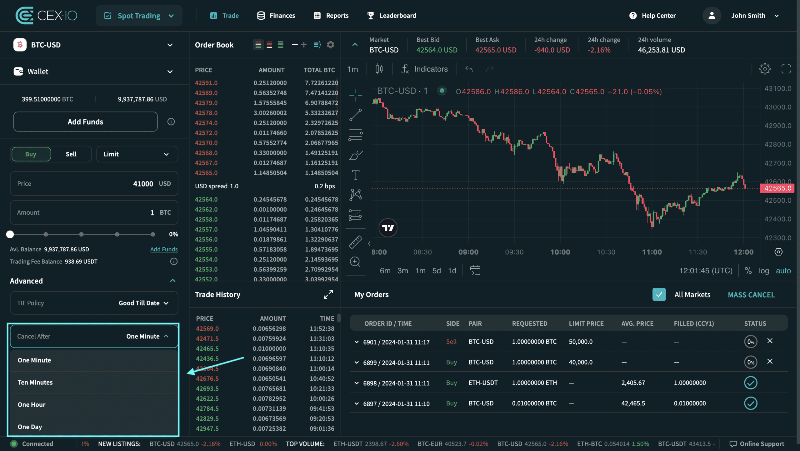 Cómo ejecutar una orden limitada en CEX.IO Sspot Trading 12 Cómo ejecutar una orden limitada en CEX.IO Sspot Trading