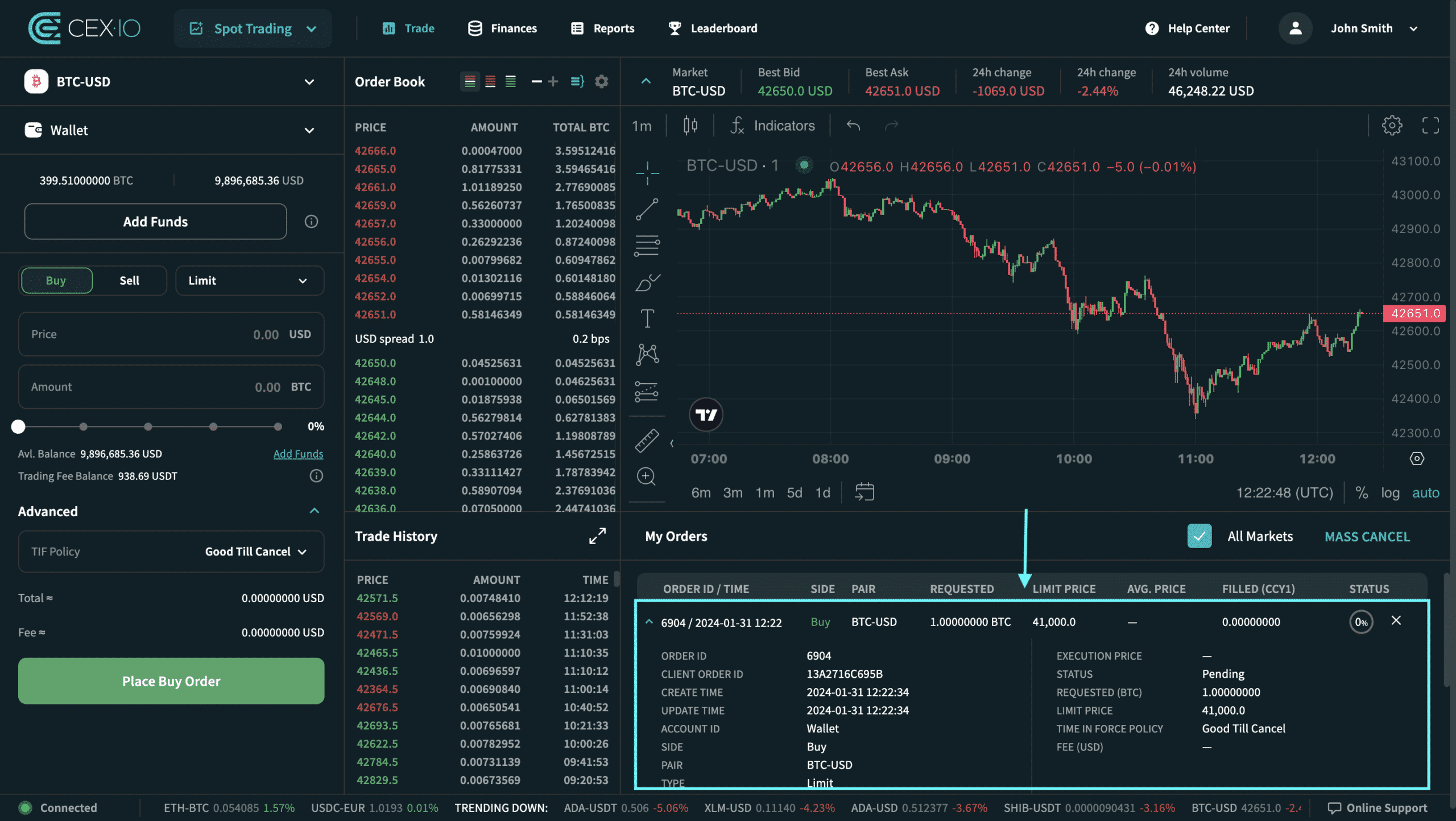 Cómo ejecutar una orden limitada en CEX.IO Sspot Trading 17 Cómo ejecutar una orden limitada en CEX.IO Sspot Trading