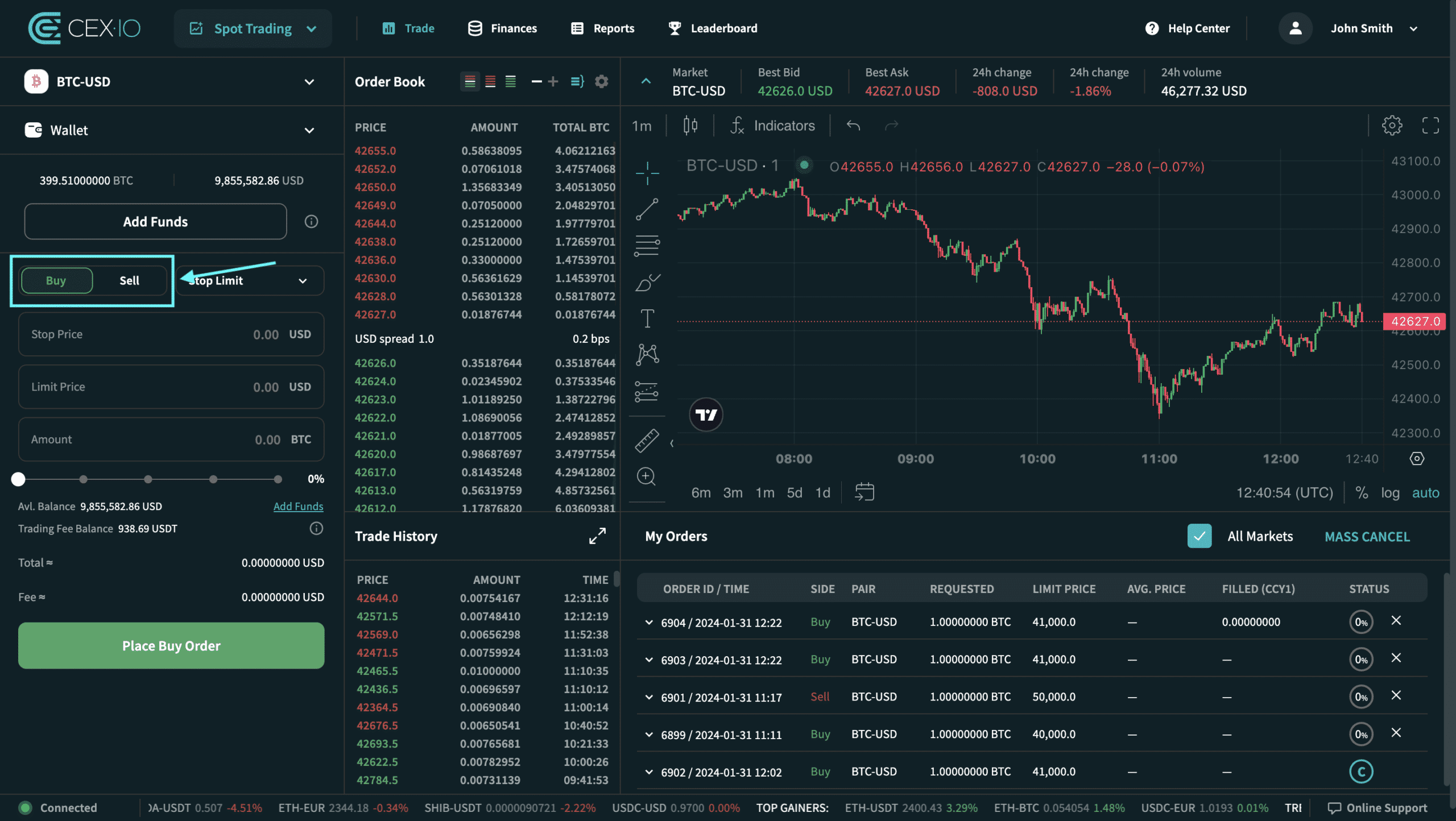 CEX.IO'da Spot ticarette Stop Limit emri nasıl verilir? 4 CEX.IO'da Spot ticarette Stop Limit emri nasıl verilir?