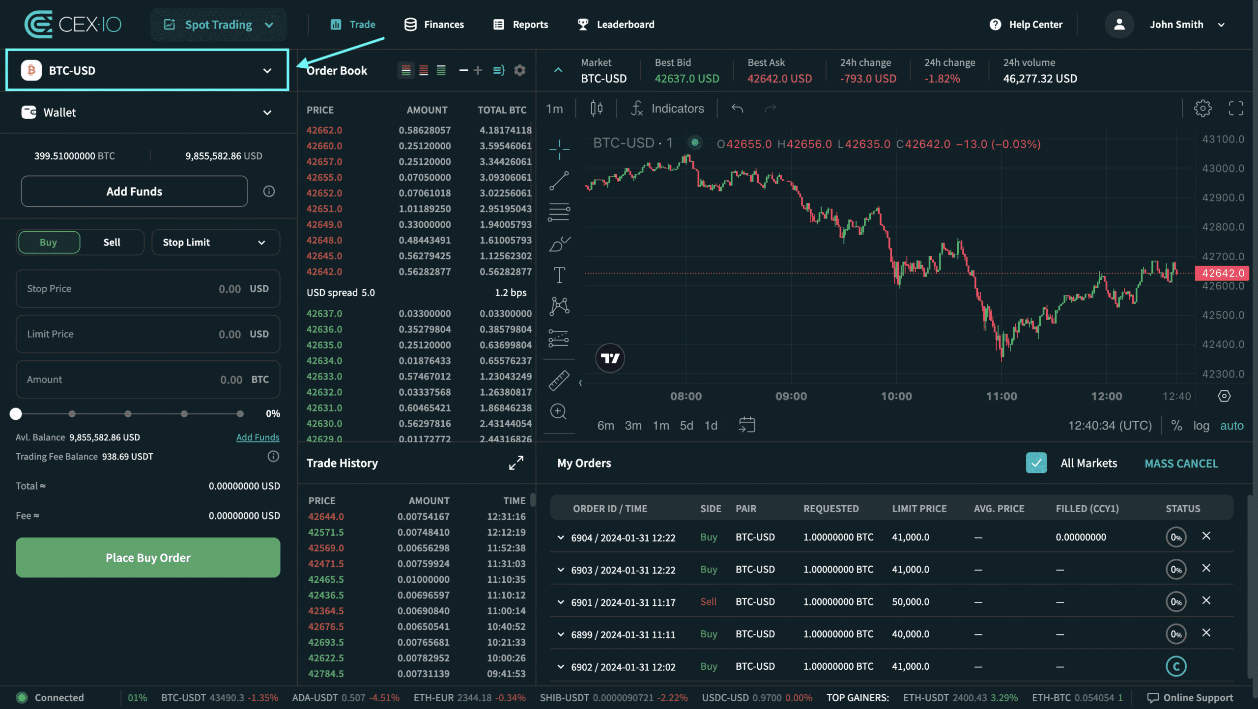 CEX.IO'da Spot ticarette Stop Limit emri nasıl verilir? 2 CEX.IO'da Spot ticarette Stop Limit emri nasıl verilir?