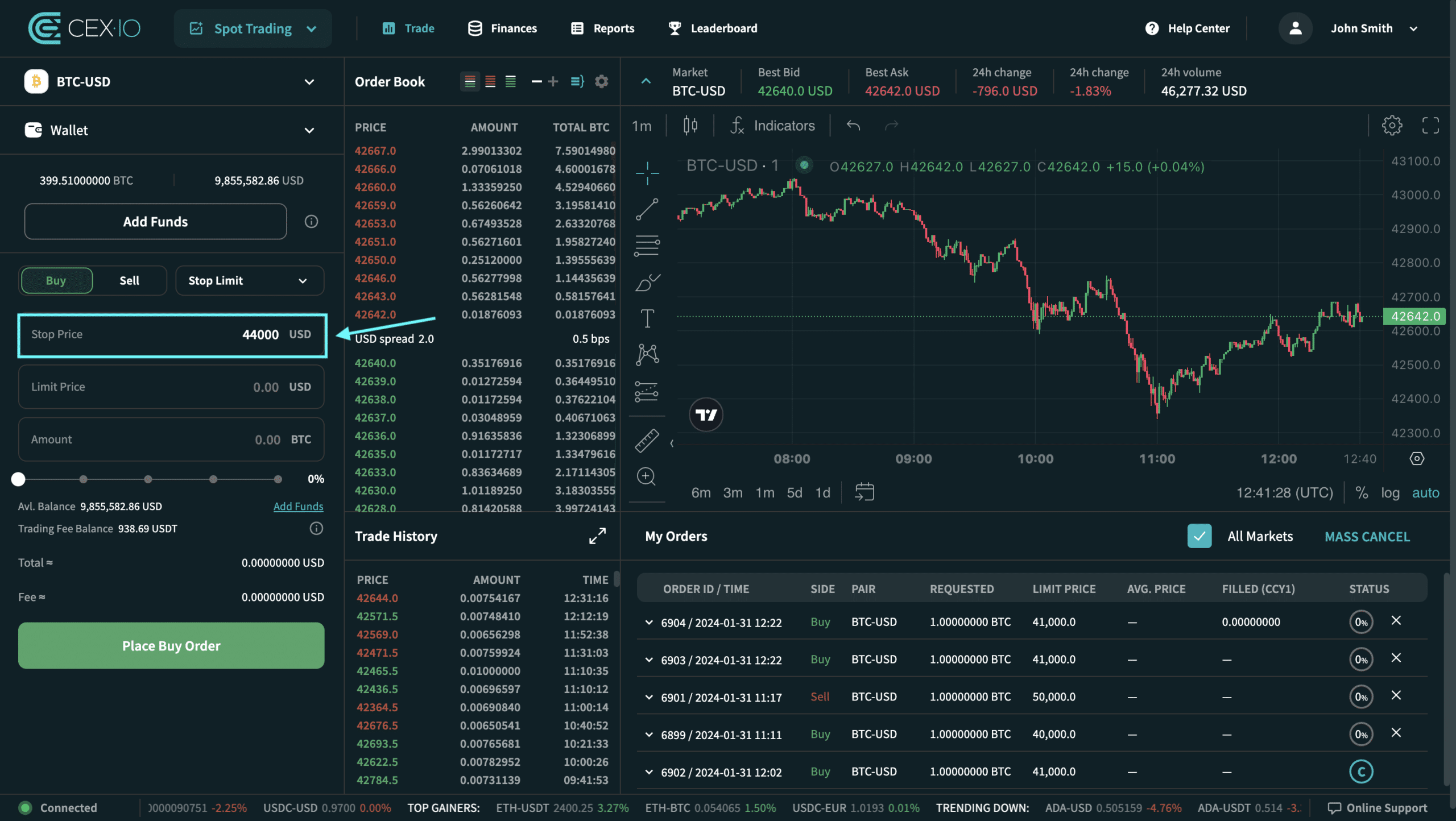 CEX.IO'da Spot ticarette Stop Limit emri nasıl verilir? 6 CEX.IO'da Spot ticarette Stop Limit emri nasıl verilir?