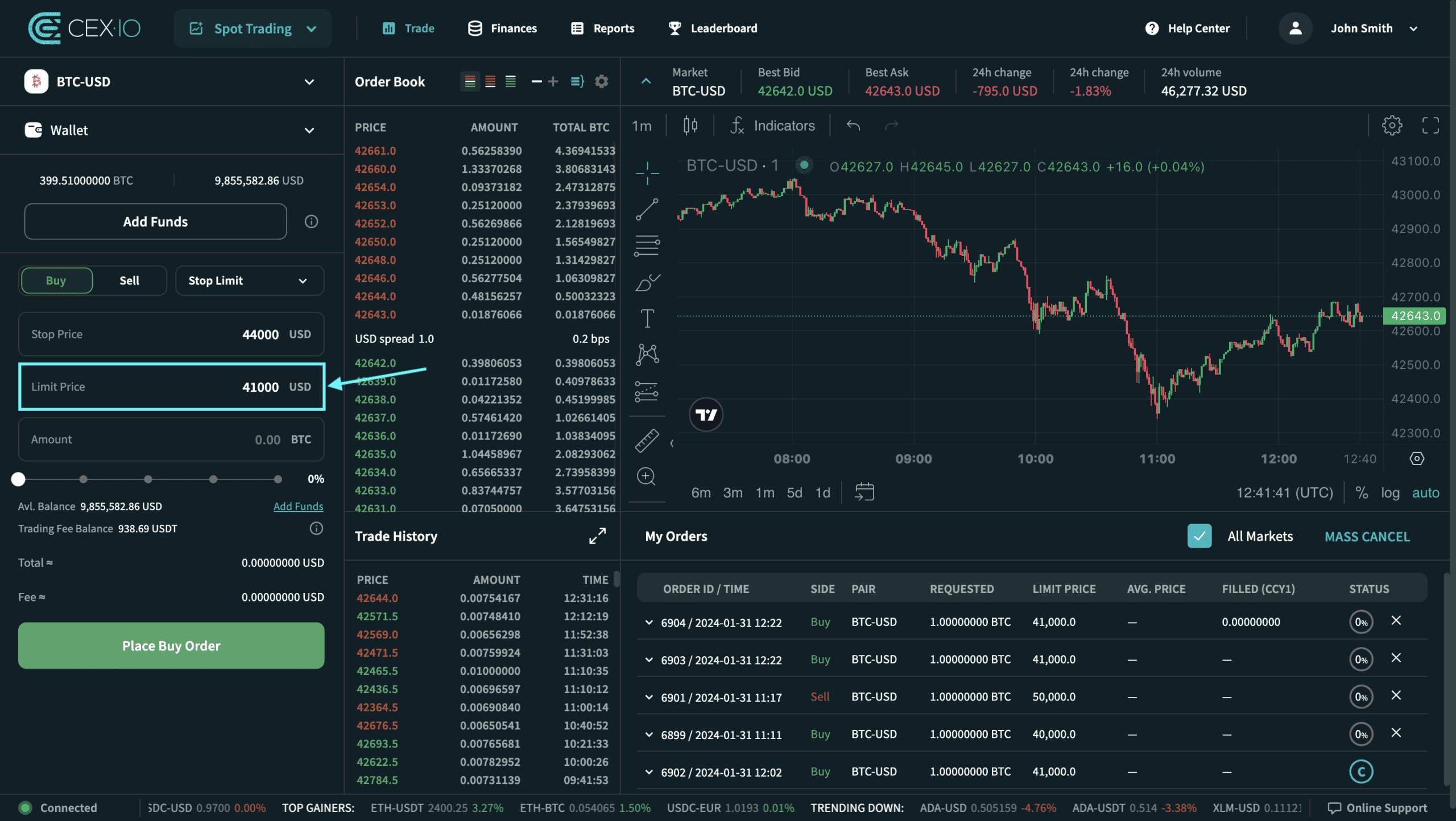 CEX.IO'da Spot ticarette Stop Limit emri nasıl verilir? 7 CEX.IO'da Spot ticarette Stop Limit emri nasıl verilir?