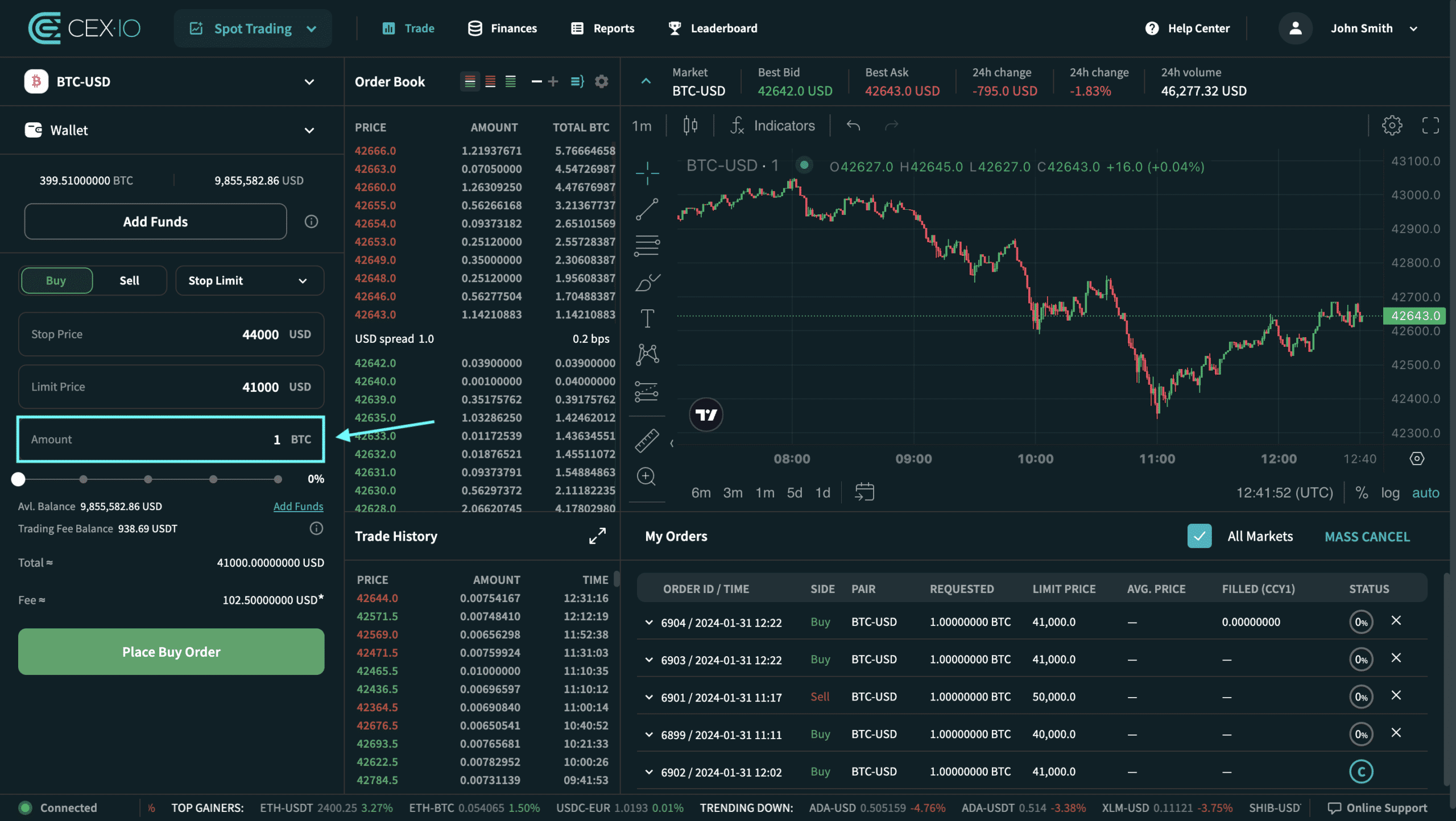 CEX.IO'da Spot ticarette Stop Limit emri nasıl verilir? 8 CEX.IO'da Spot ticarette Stop Limit emri nasıl verilir?