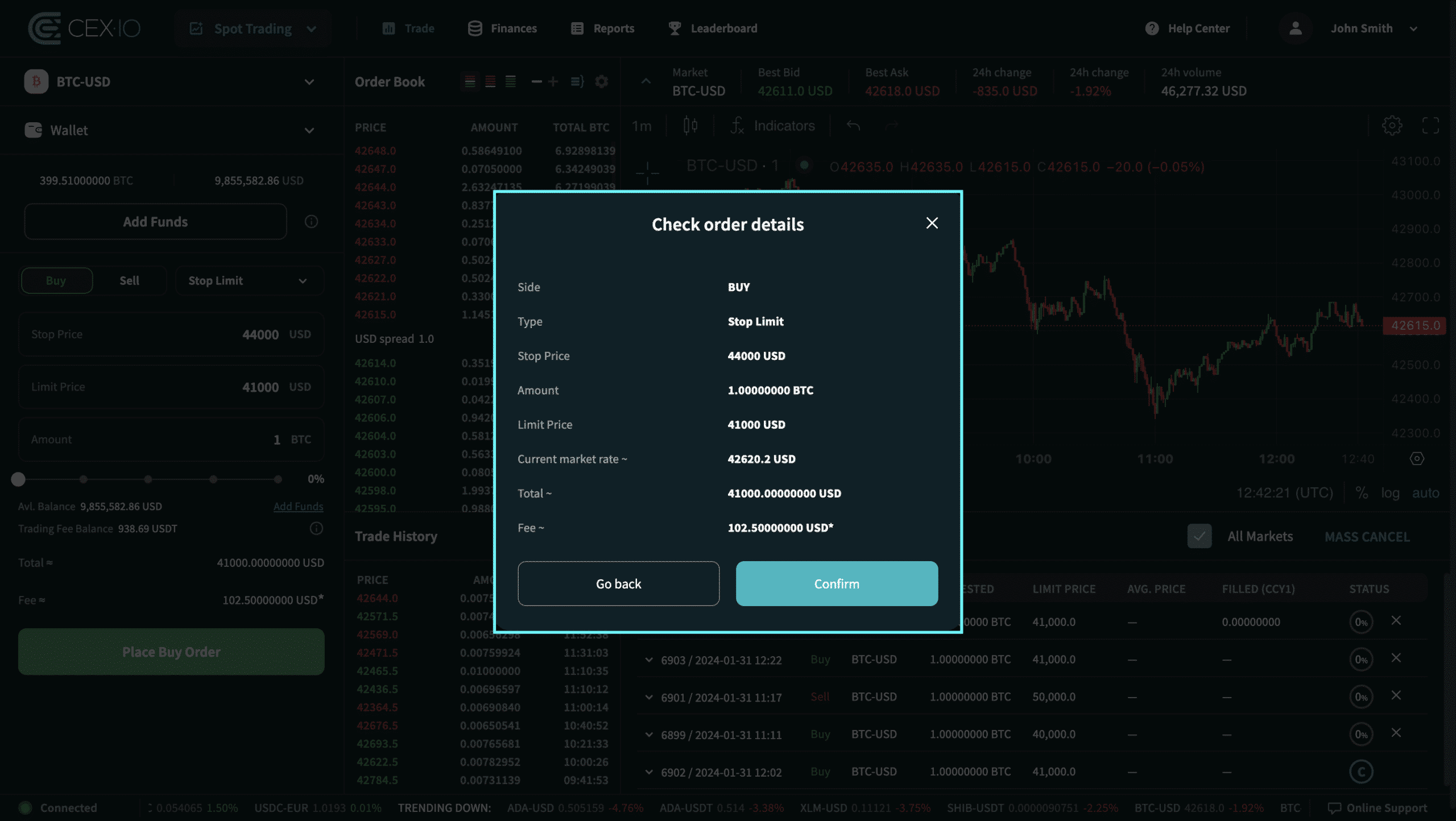 CEX.IO'da Spot ticarette Stop Limit emri nasıl verilir? 11 CEX.IO'da Spot ticarette Stop Limit emri nasıl verilir?