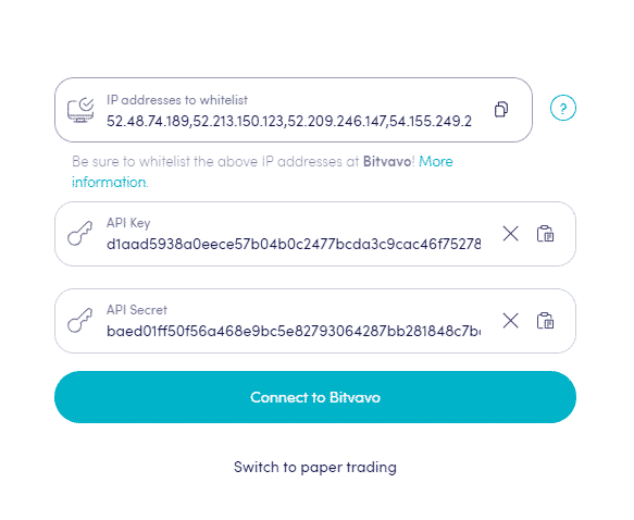 Zo koppelt u Bitvavo aan Crypto Hopper 5 Voeg Bitvavo API-sleutels toe aan Cryptohopper Trading Bot