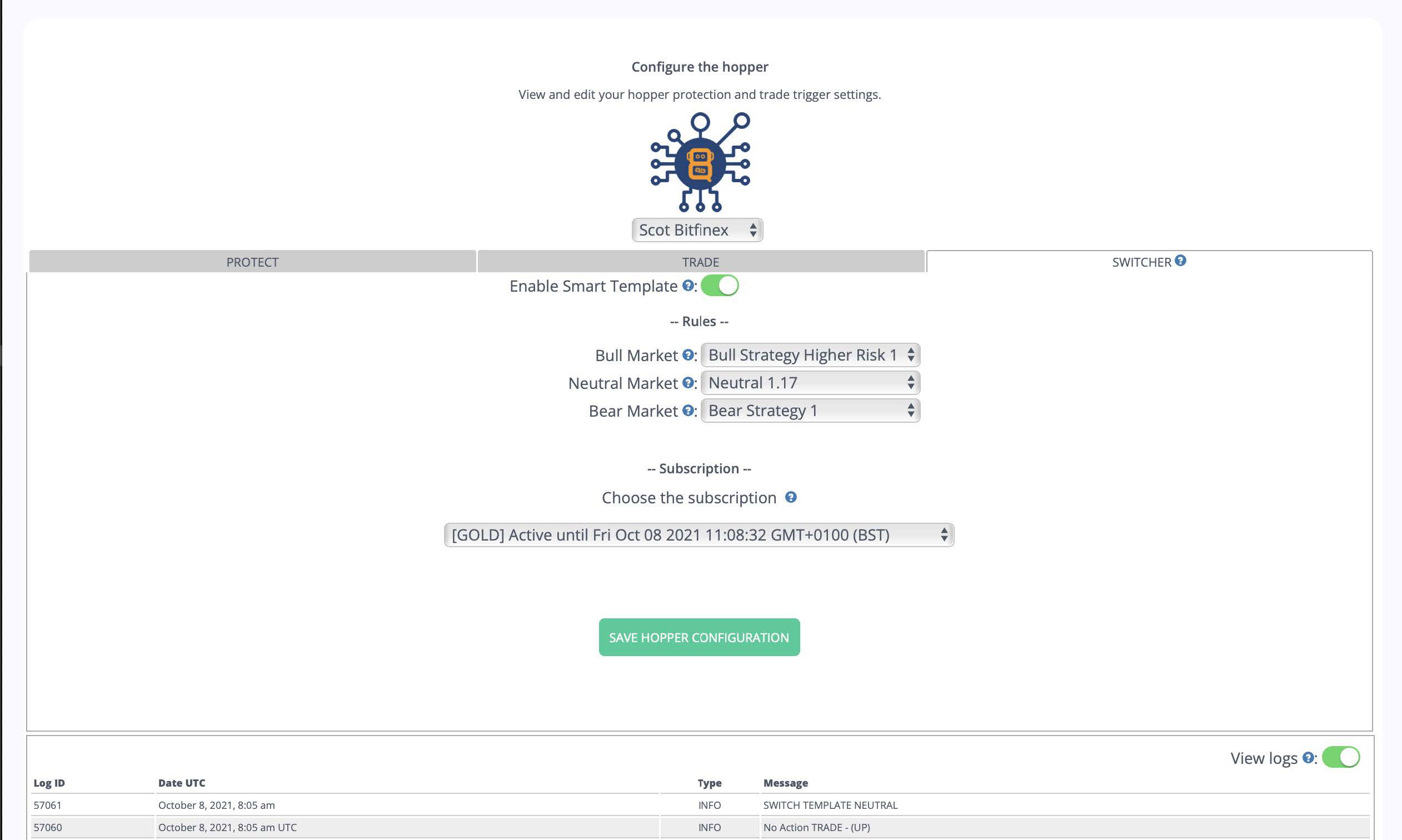 如何在 Crypto Hopper 上运行 Toridion 3 Toridion Quantabotics