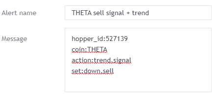 如何在您的 Crypto Hopper 策略中使用 TradingView 消息 6 告警配置