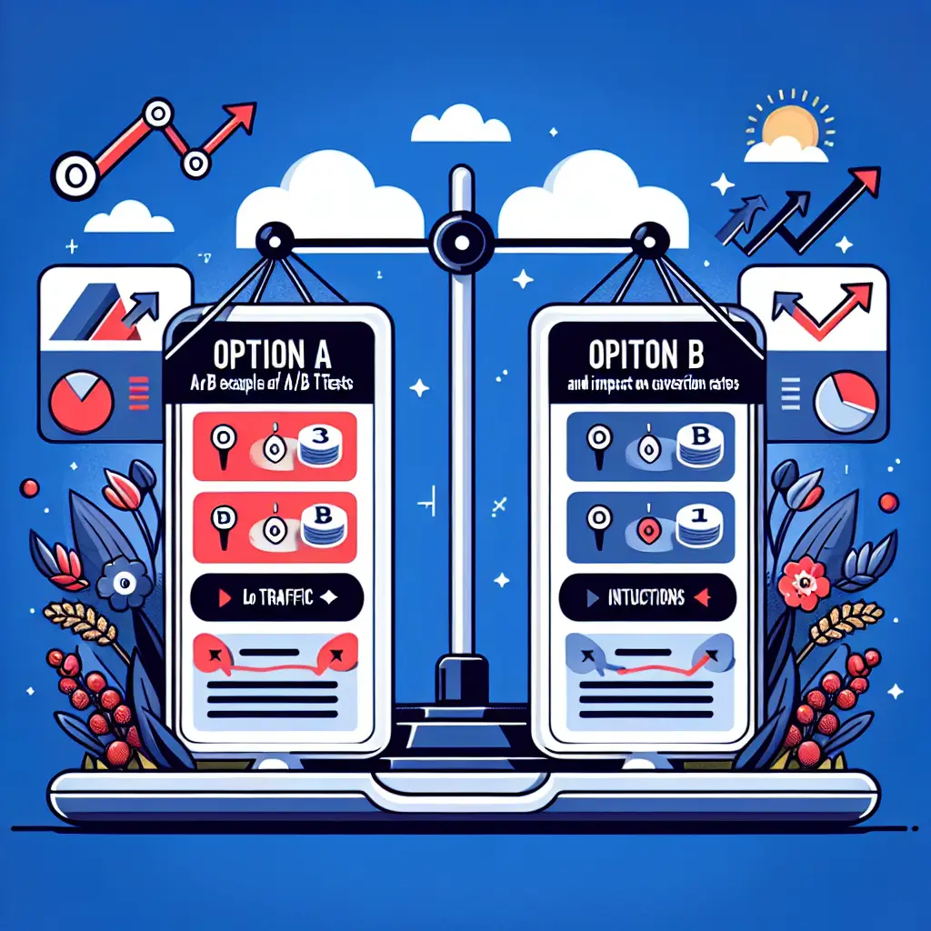 Examples of A/B tests and their impact on website conversion rates