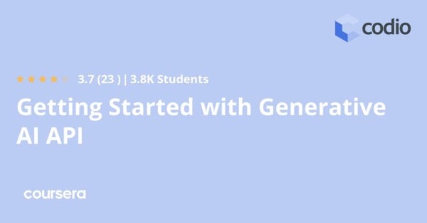 在线课程 - Codio 的生成式 AI API 入门专业认证
