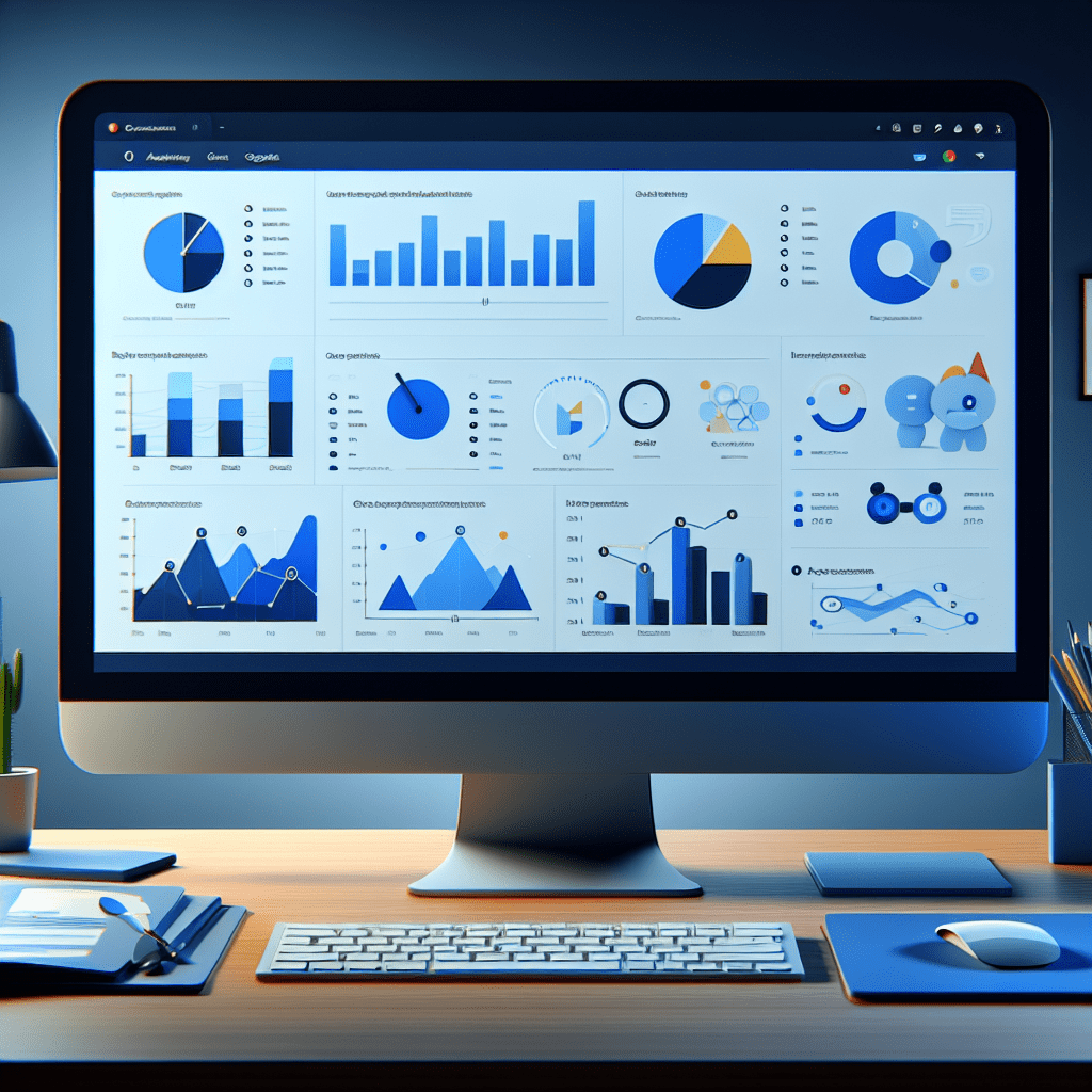 The main metrics and indicators in the Google Analytics interface
