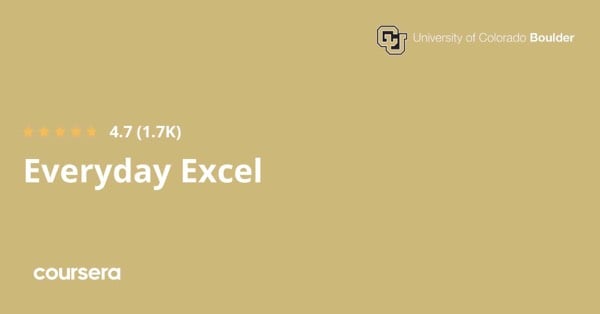 在线课程 - 科罗拉多大学博尔德分校 Google Excel 工具专业认证