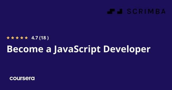 دورة عبر الإنترنت - تخصص احترافي معتمد في تطوير Scrimba JavaScript