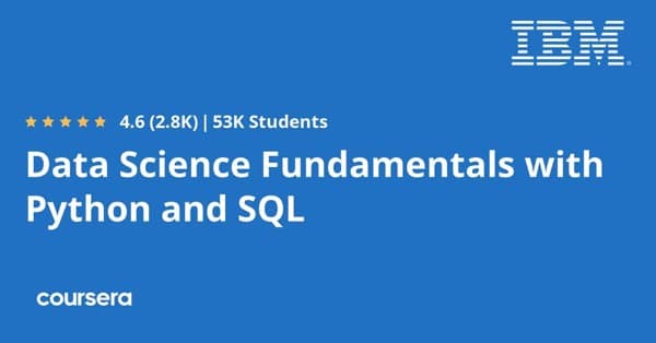在线课程 - 数据科学专业认证:来自 Coursera 的 Python 和 SQL 基础知识