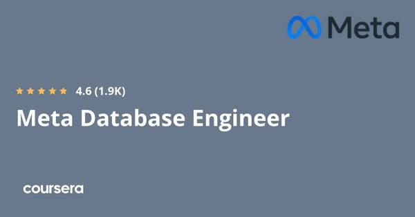 קורס אונליין - תעודה מקצועית מוסמכת בMeta Database Engineer של האוניברסיטה של Google