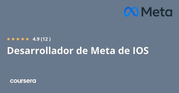 קורס אונליין - תעודה מקצועית מוסמכת בDesarrollador de Meta de IOS של Meta
